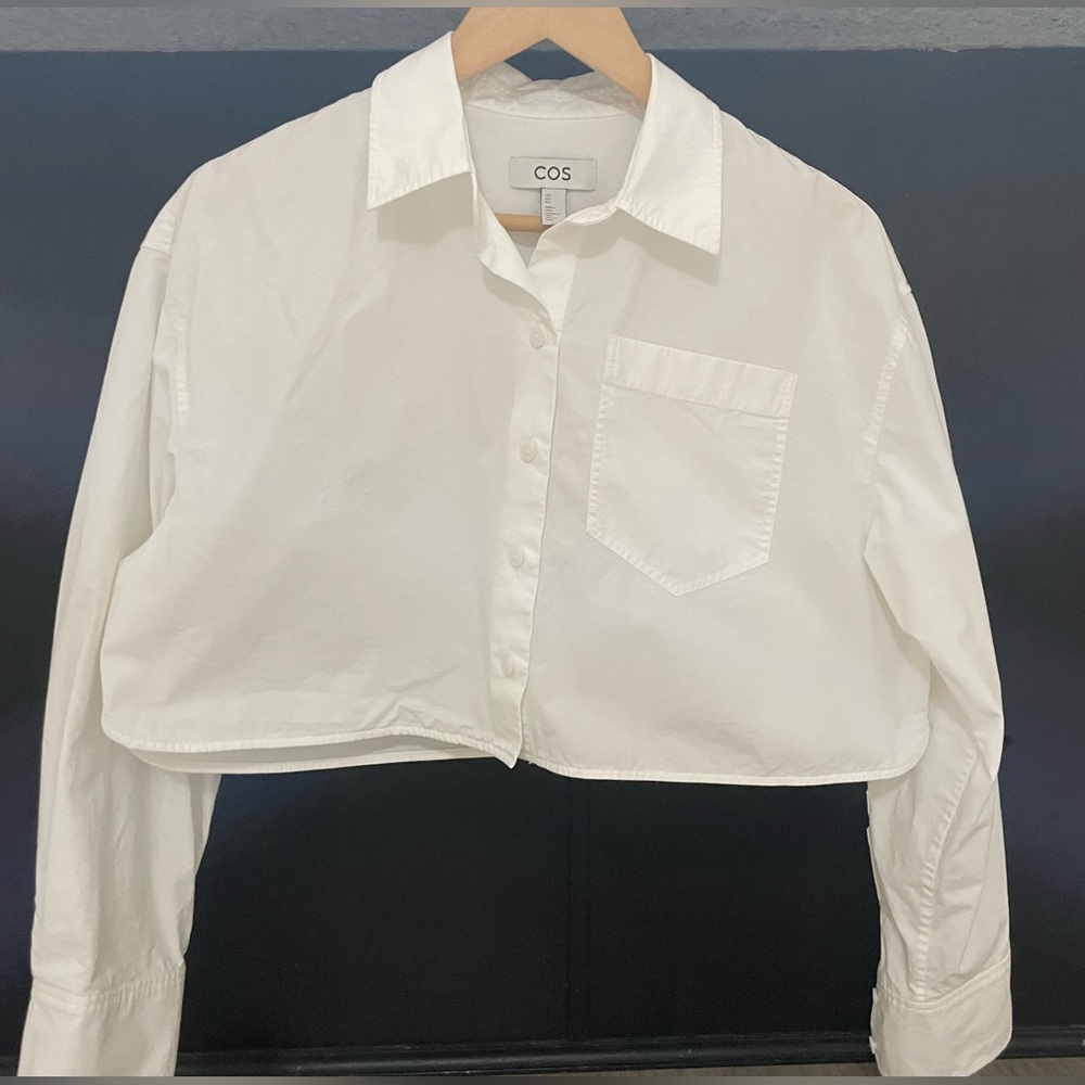 COS Cropped White Shirt